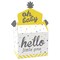 Big Dot of Happiness Hello Little One - Yellow and Gray - Treat Box Party Favors - Neutral Baby Shower Goodie Gable Boxes - Set of 12